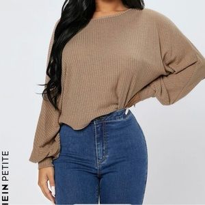 Light brown cropped sweater